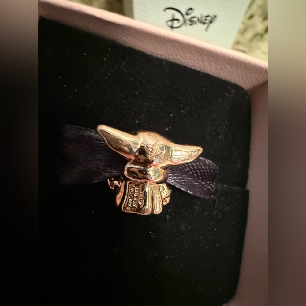 Disney Parks Grogu Rose Gold Star Wars Pandora Charm The Mandolorian Child Charm - Picture 7 of 7